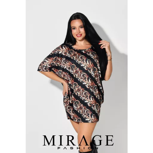Mirage Three bő szabású tunika, barokk mintás