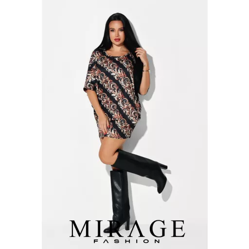 Mirage Three bő szabású tunika, barokk mintás