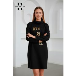 Rensix Ciri kötött bordás pulóver, fekete