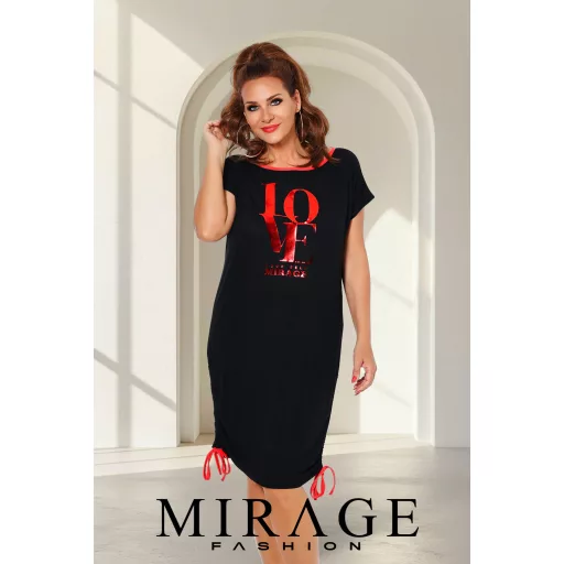 Mirage Angel oldalán húzókás ruha, fekete