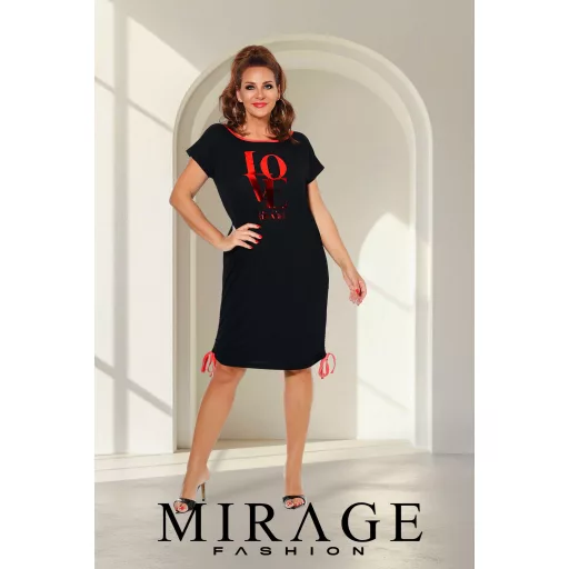 Mirage Angel oldalán húzókás ruha, fekete