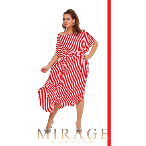Mirage Dublin pamut maxiruha, piros-fehér csíkos