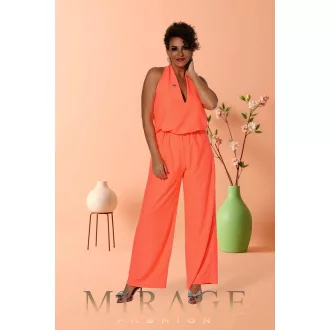 Mirage Agatha silky szatén overál, UV korall