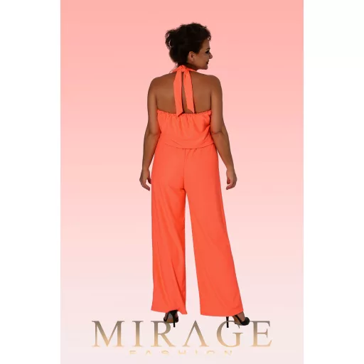 Mirage Agatha silky szatén overál, UV korall
