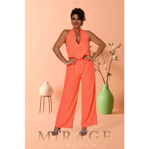 Mirage Agatha silky szatén overál, UV korall