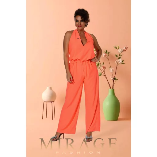 Mirage Agatha silky szatén overál, UV korall