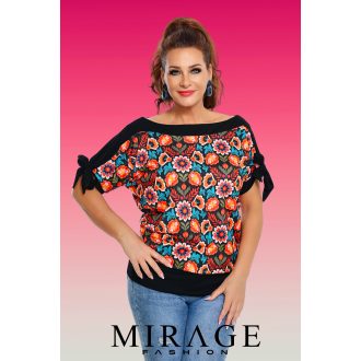 Mirage Miranda nyitott ujjú felső, mintás