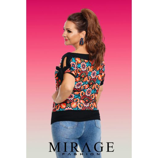 Mirage Miranda nyitott ujjú felső, mintás