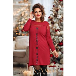 Mirage Sunny neccbetétes ruha, bordó