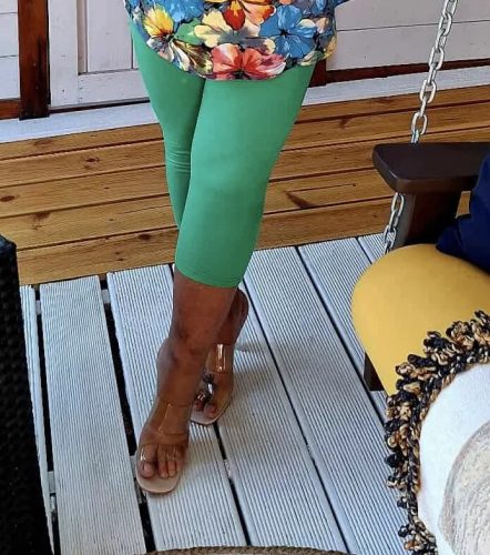 Fashion by Nono 3/4-es leggings, zöld