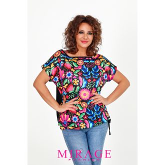 Mirage Melanie oldalt kötős felső, virágos