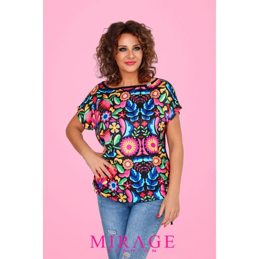 Mirage Melanie oldalt kötős felső, virágos