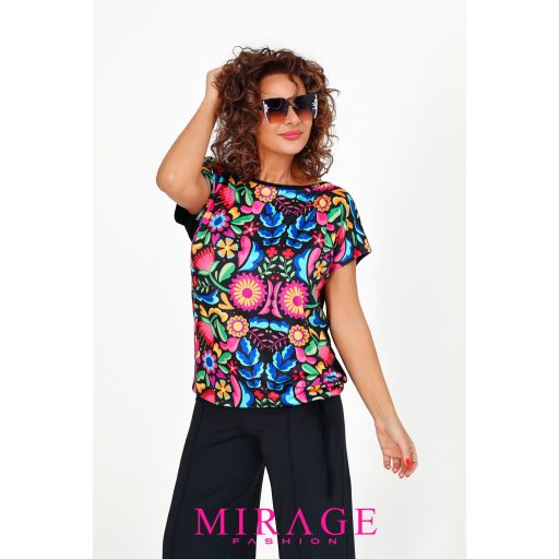 Mirage Melanie oldalt kötős felső, virágos