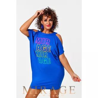 Mirage Emerencia vállain nyitott tunika, királykék