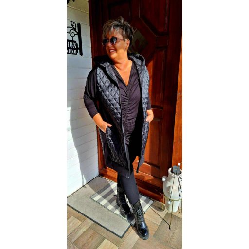 Fashion by Casting steppelt mellény, fekete