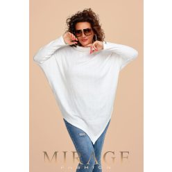Mirage Juny bordázott kötött pulóver, fehér Mirage Juny bordázott kötött pulóver, fehér