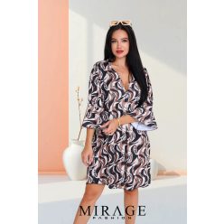 Mirage Bera tölcsér ujjú ruha, mintás