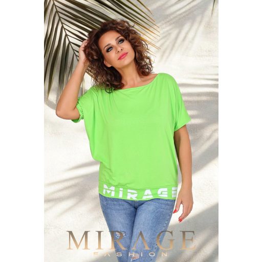 Mirage Denerisz nyomott felső, fűzöld