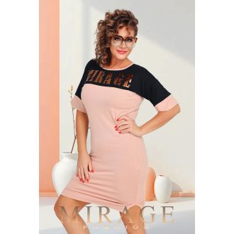 Mirage Clarke viszkóz ruha, bézs-fekete