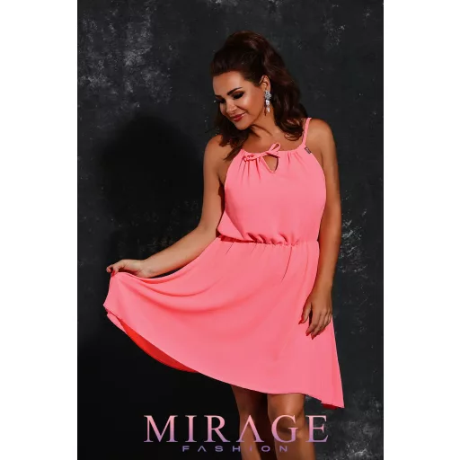 Mirage Trieszt gumis derekú ruha, rózsaszín