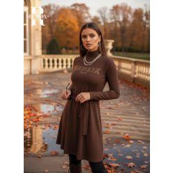 Rensix Fantasy A vonalú ruha, csokibarna