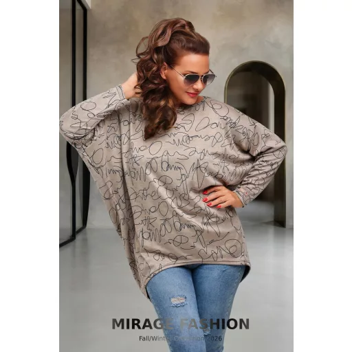 Mirage Ottília jacquard puntó pulóver, mintás
