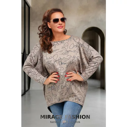 Mirage Ottília jacquard puntó pulóver, mintás