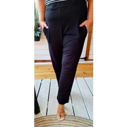 Fashion by Nono Léna bővebb szárú nadrág, fekete