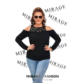 Mirage Endy vállain nyitott felső, fekete