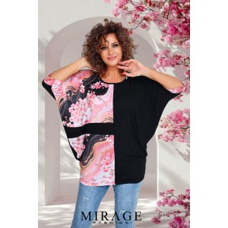 Mirage Trikru betétes tunika, fekete