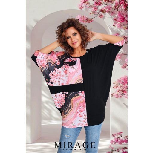 Mirage Trikru betétes tunika, fekete