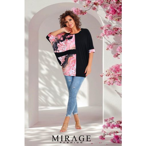 Mirage Trikru betétes tunika, fekete