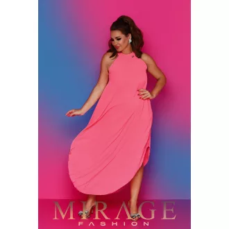 Mirage Zira öves zsorzsett maxiruha, rózsaszín