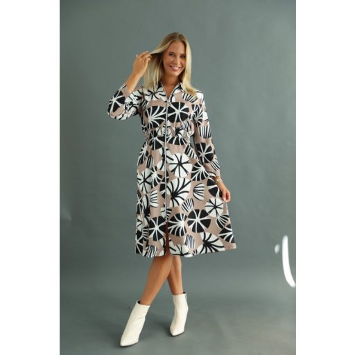 Warp Zone Zelma zippes ingruha, bézs mintás