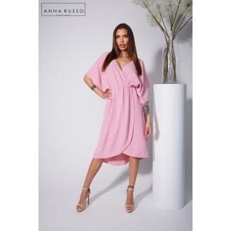 Anna Russo Dorothy átlapolt ruha, púder