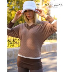 Warp Zone April kötött felső, barna
