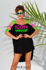 Mirage Icon vállán neon pántos tunika, fekete