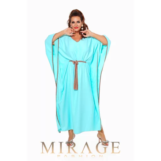 Mirage Gésa silky szatén maxiruha, óceán kék