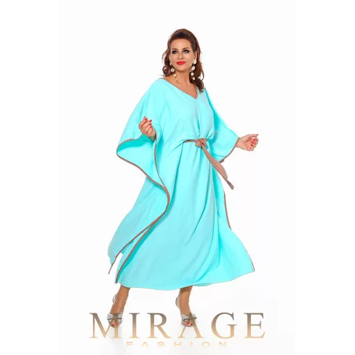 Mirage Gésa silky szatén maxiruha, óceán kék