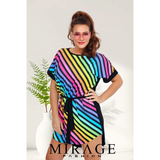 Mirage Susan öves ruha, csíkos