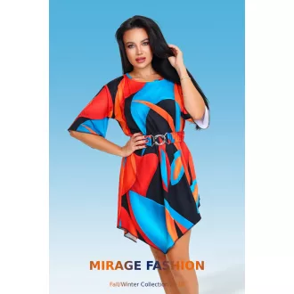 Mirage Zhana ék aljú öves tunika, mintás