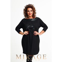 Mirage Snow bőrbetétes tunika, fekete