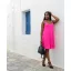 Rensix Santorini vállain karikás ruha, fuxia