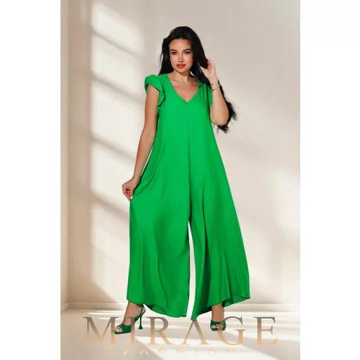 Mirage Valéria silky szatén overál, zöld