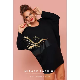 Mirage Mirtusz bőrbetétes tunika, fekete