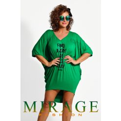 Mirage Portó bő pamut tunika, zöld