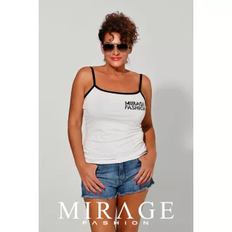 Mirage Vinetu pántos pamut trikó, fehér