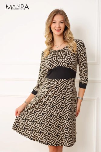 Manda Cube loknis alkalmi ruha, mintás