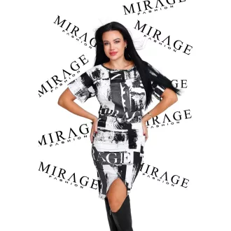 Mirage Bellinor szabott öves ruha, mirage mintás