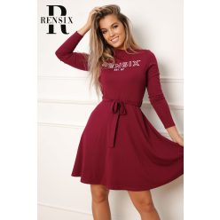 Rensix Fantasy A vonalú ruha, burgundi